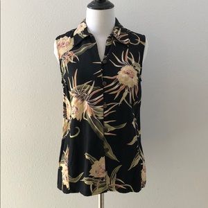 hilo hattie collared button down top